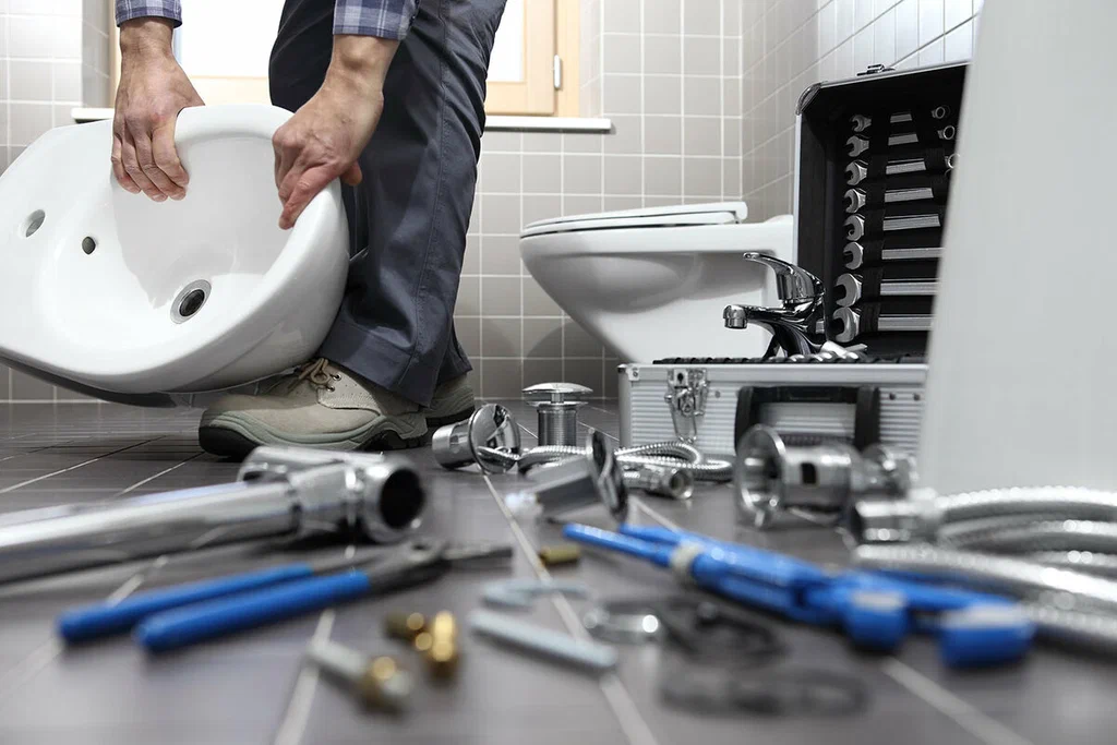 Plumbing tools prepared for a bathroom repair in Ormond Beach